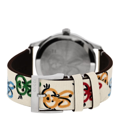 Gucci Stainless Steel Calfskin 38mm G-Timeless Capsule Collection Rabbit Quartz Watch 3 of 5