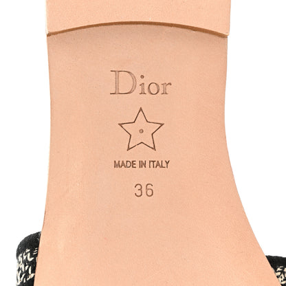 Christian Dior Canvas Jardin d’Hiver Embroidered Dway Flat Slide Sandals 36.5 White Multicolor 6 of 9