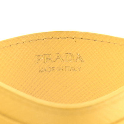 Prada Saffiano Metal Card Holder Soleil 6 of 10
