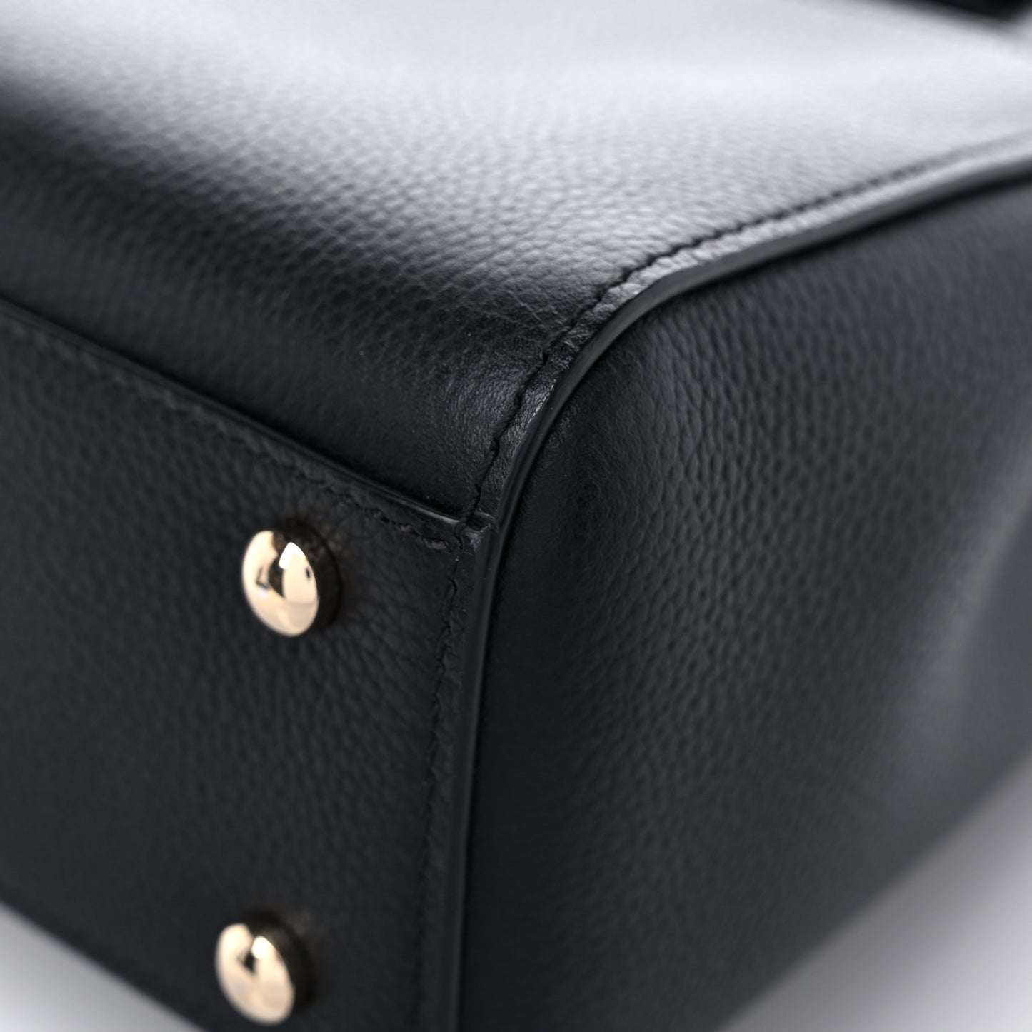 Grained Calfskin Mini Neo Executive Shopper Tote Black
