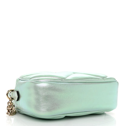 Gucci Iridescent Nappa Chevron Matelasse Small GG Marmont Chain Shoulder Bag Iridescent Salvy Green 4 of 9