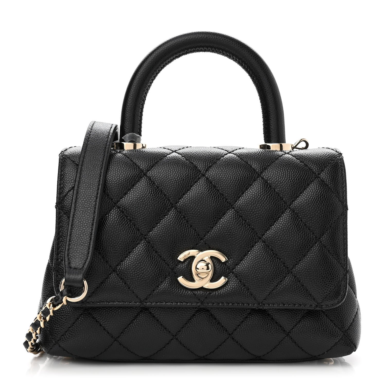 Chanel Caviar Quilted Extra Mini Coco Handle Flap Black 1 of 10
