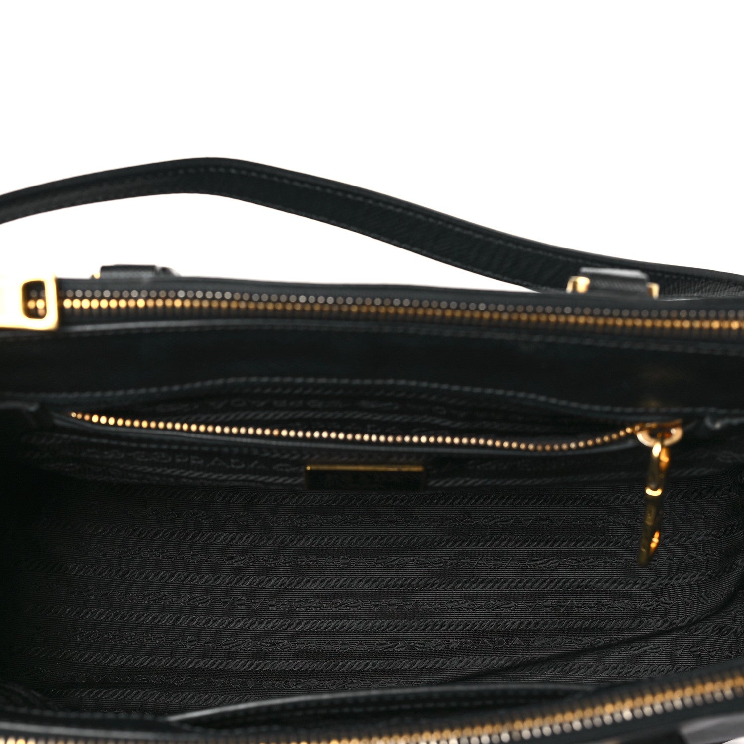 Prada Saffiano Small Galleria Double Zip Tote Black 5 of 15