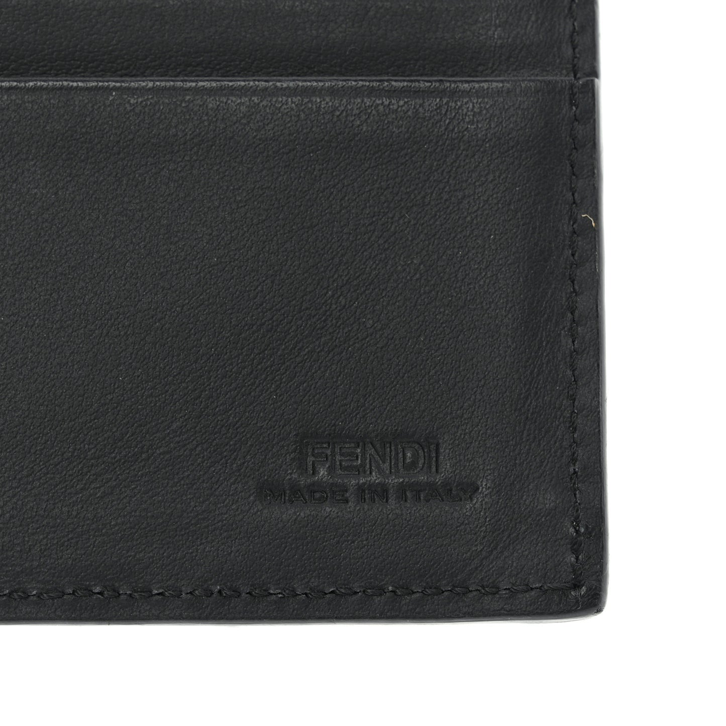 Vitello FF 1974 Embossed Bi-Fold Wallet Maya Black