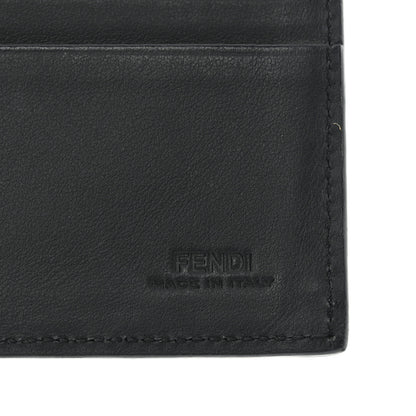 Fendi Vitello FF 1974 Embossed Bi-Fold Wallet Maya Black 6 of 9