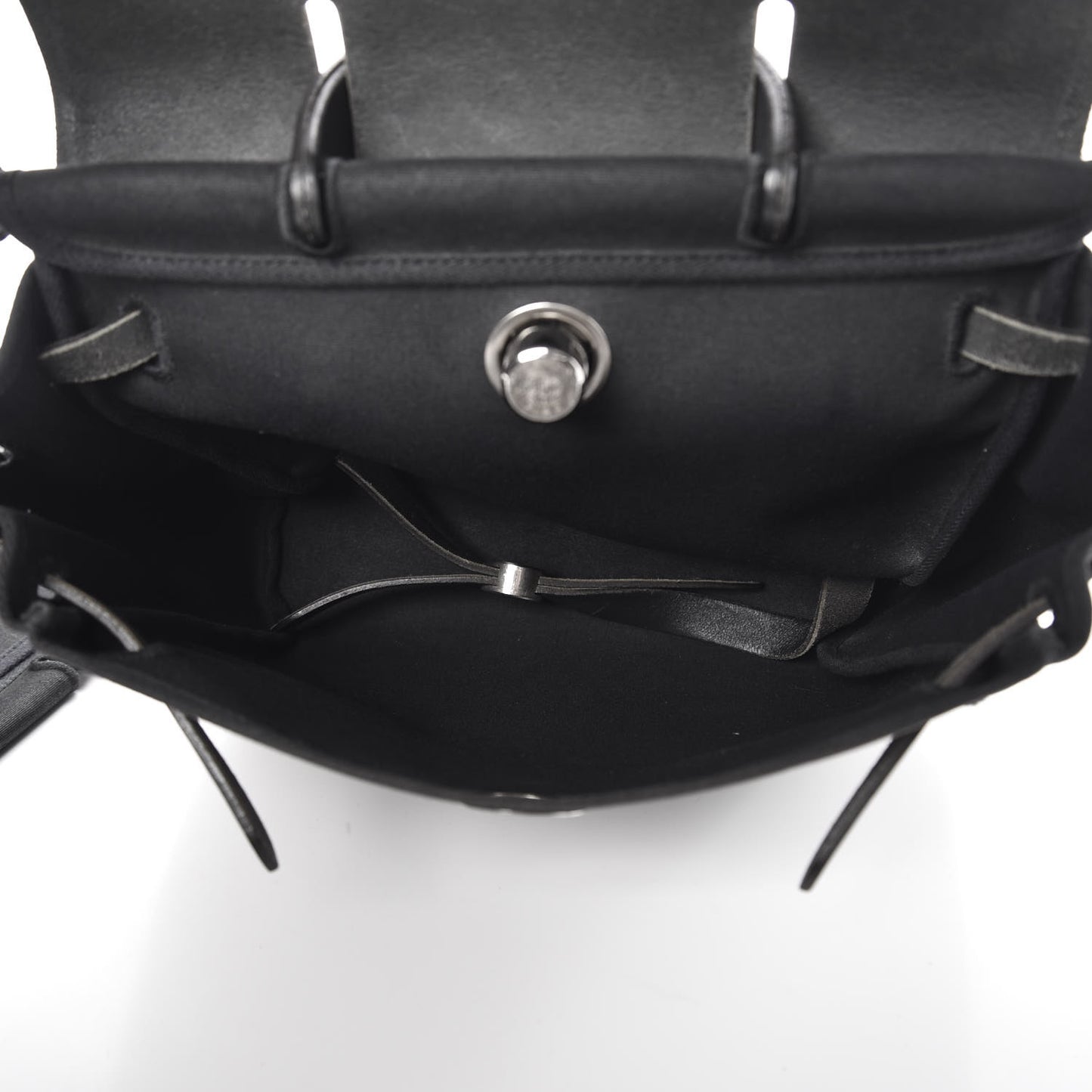 Toile Vache Calfskin Herbag 30 PM Backpack Black