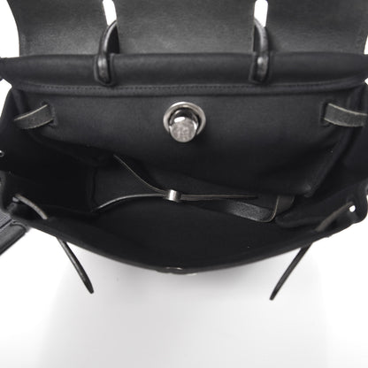 Hermes Toile Vache Calfskin Herbag 30 PM Backpack Black 6 of 12