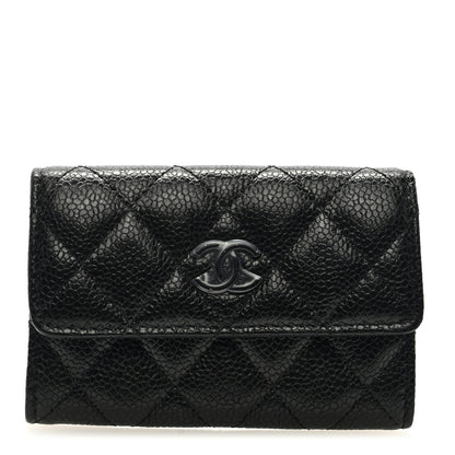 Chanel Caviar Quilted Incognito Flap Card Holder Black 1 of 9