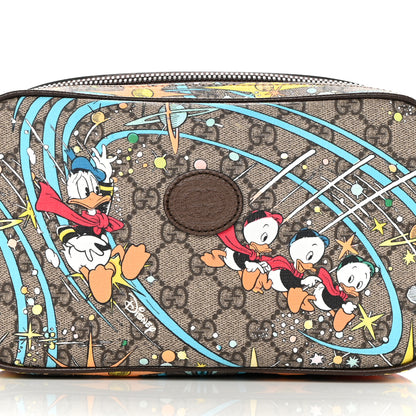 Gucci X DISNEY GG Supreme Monogram Donald Duck Small Interlocking G Belt Bag 90 36 Beige Multicolor New Acero 9 of 11