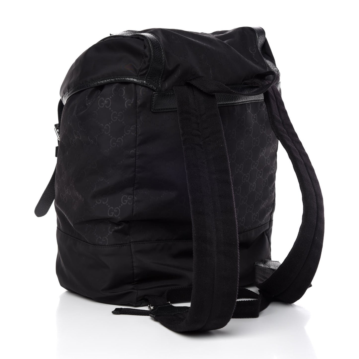 Nylon Monogram Medium Light Double Buckle Backpack Black