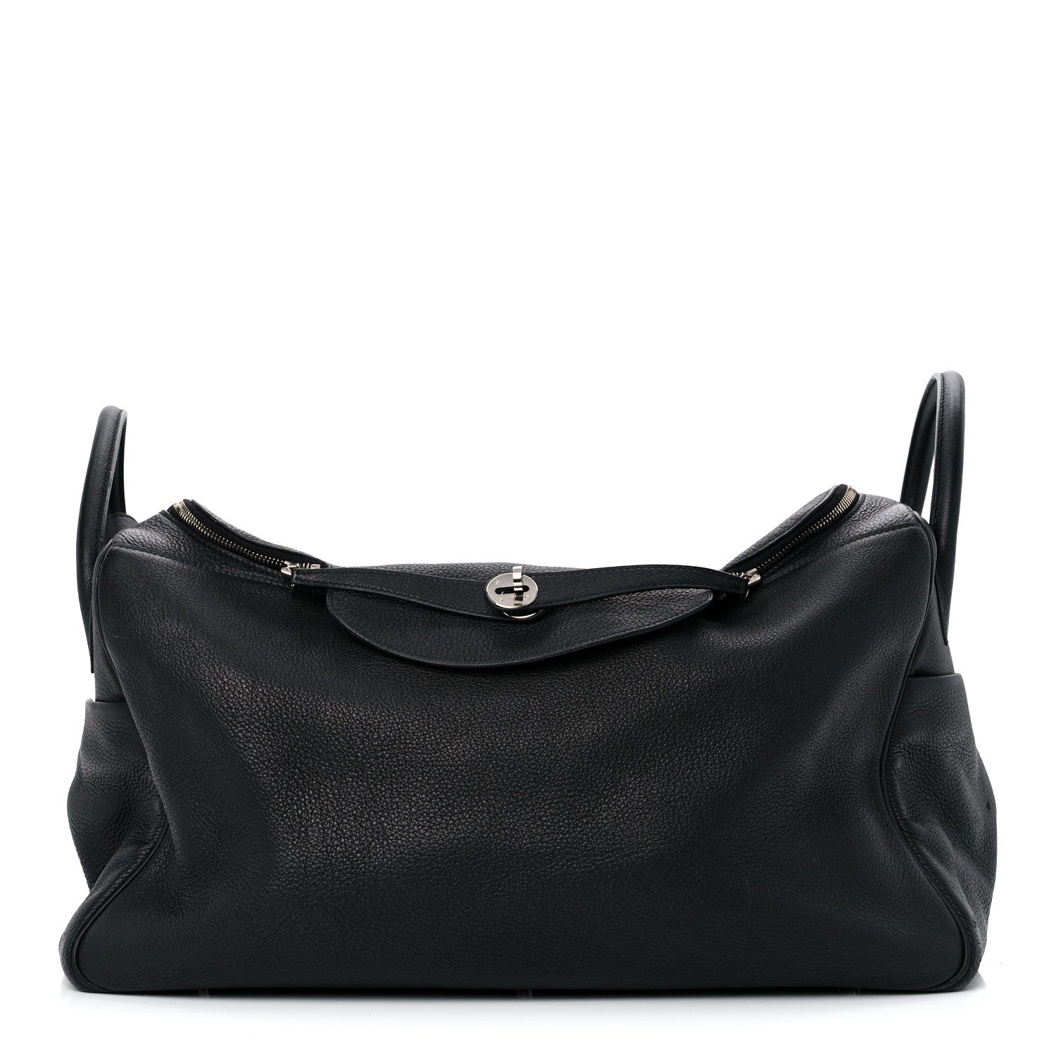 Hermes Taurillon Clemence Lindy 45 Black 1 of 11