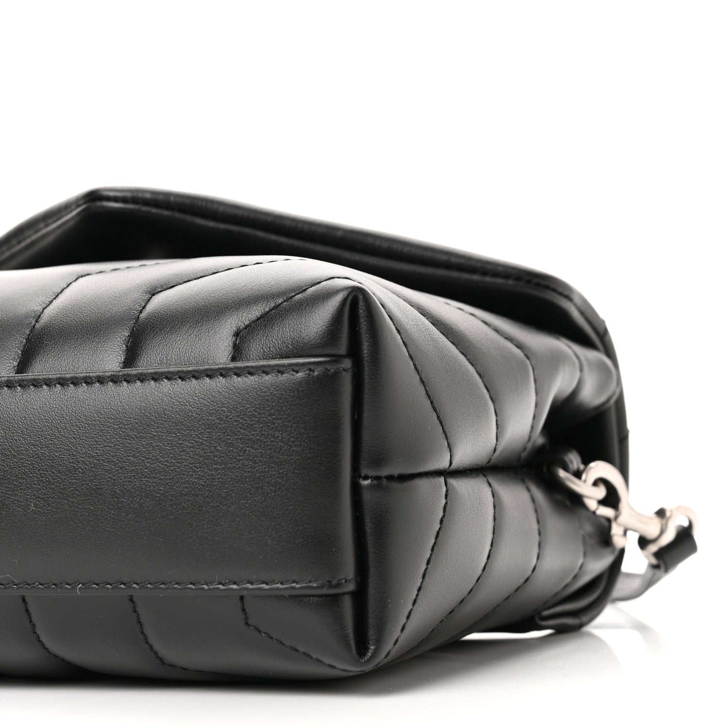Saint Laurent Calfskin Y Quilted Monogram Toy Loulou Crossbody Bag Black 9 of 10