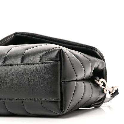 Saint Laurent Calfskin Y Quilted Monogram Toy Loulou Crossbody Bag Black 9 of 10