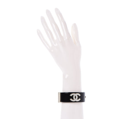 Chanel Resin Quilted CC Cuff Black 2 of 6