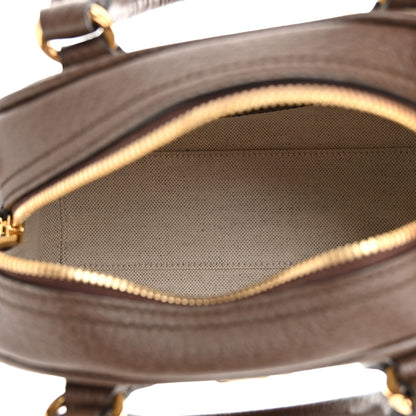 Gucci GG Supreme Monogram Textured Dollar Calfskin Web Mini Ophidia Top Handle Bowler Bag Beige Ebony New Acero 5 of 14