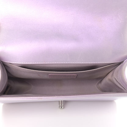Chanel Metallic Lambskin Chevron Quilted Medium Boy Flap Purple 5 of 21
