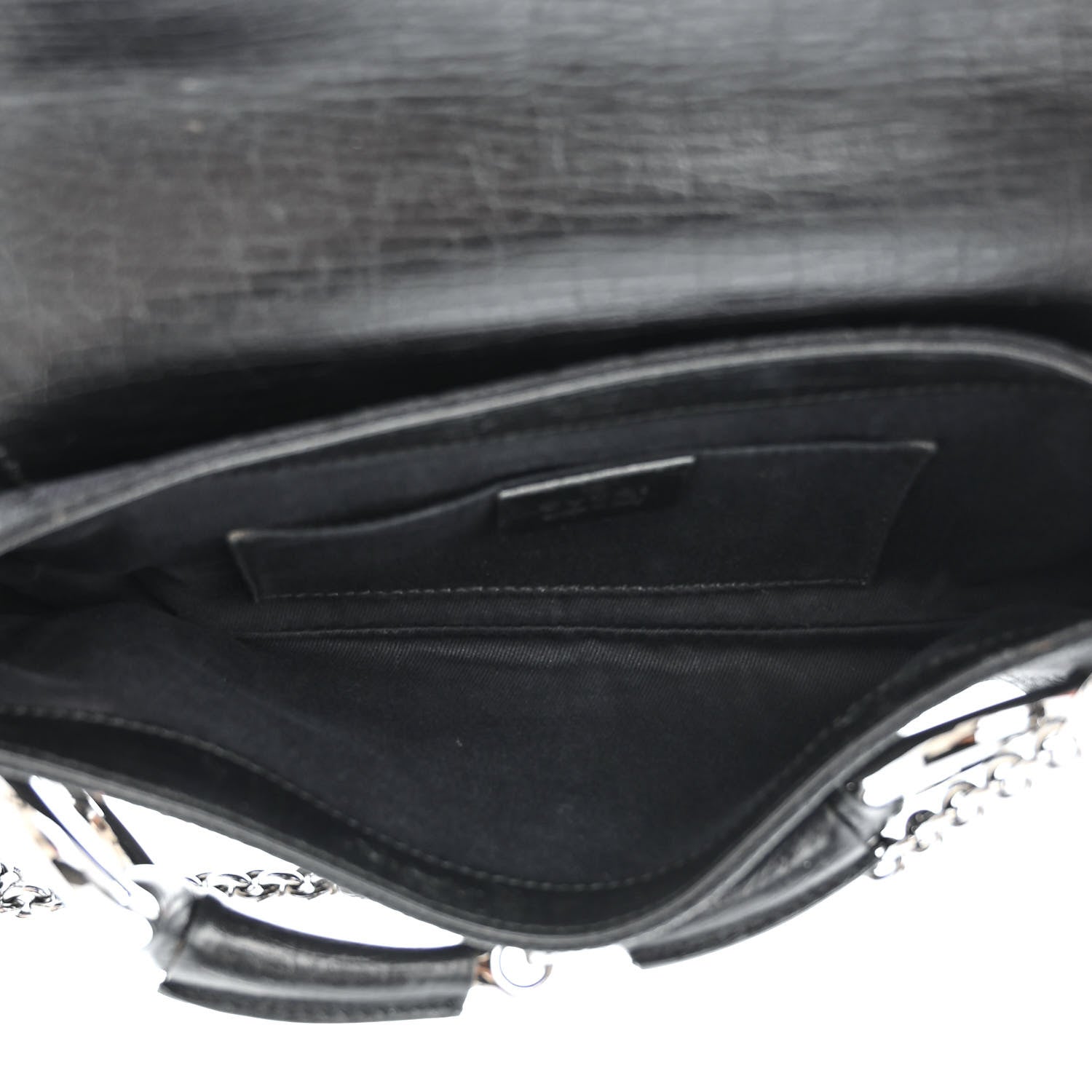 Gucci Monogram Horsebit Chain Clutch Black 5 of 11