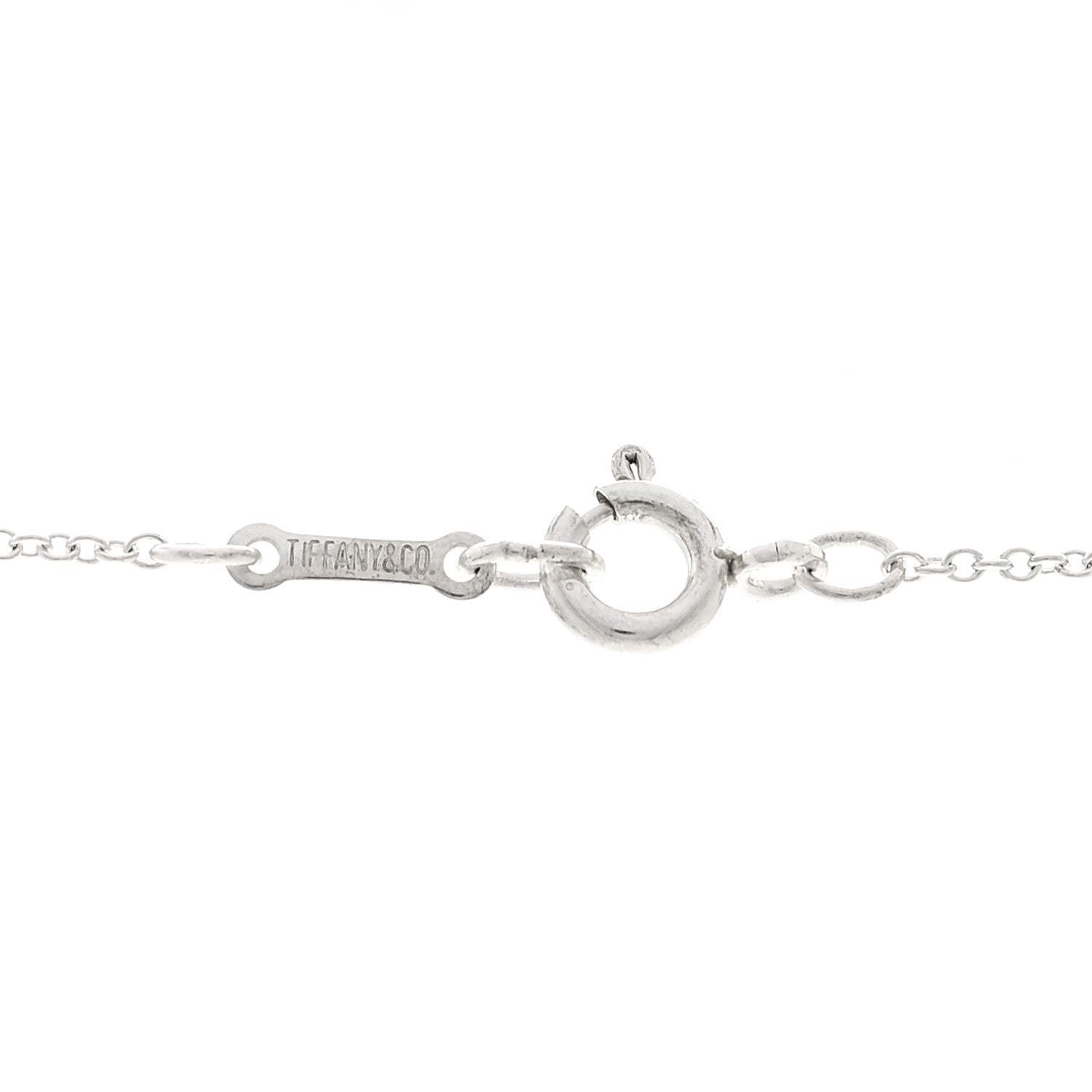 Tiffany Sterling Silver 19mm Elsa Peretti Bean Pendant Necklace 4 of 5