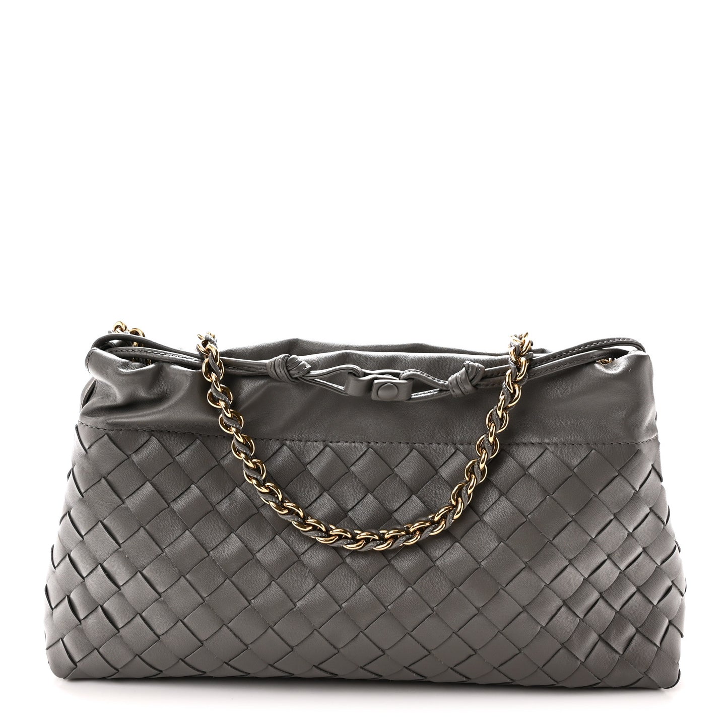Nappa Intrecciato Dustbag Notte Shoulder Bag Basalt