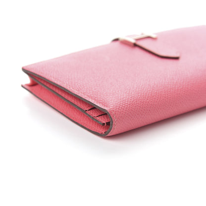 Hermes Epsom Bearn Gusset Wallet Rose Azalee 6 of 10