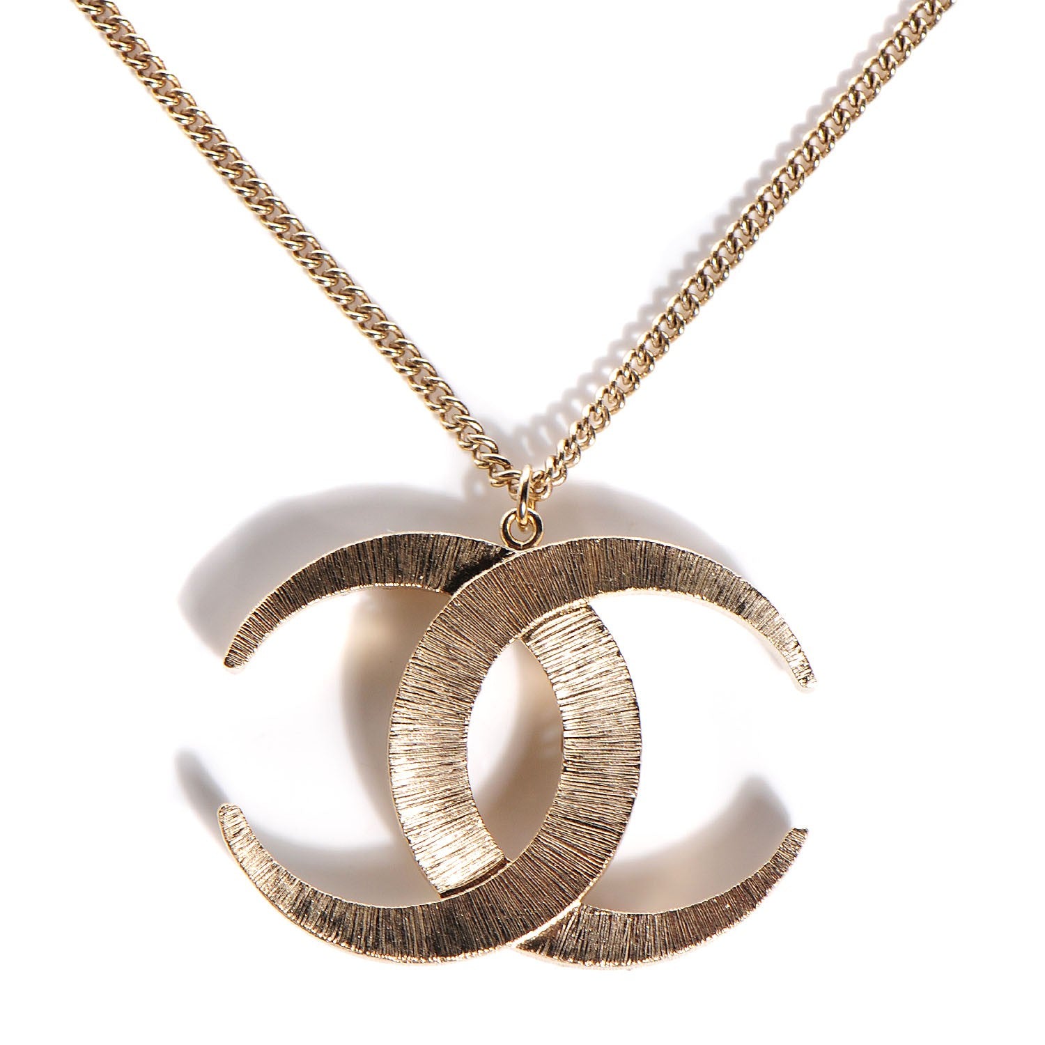 Chanel Crystal Baguette Moon CC Necklace Gold 3 of 5