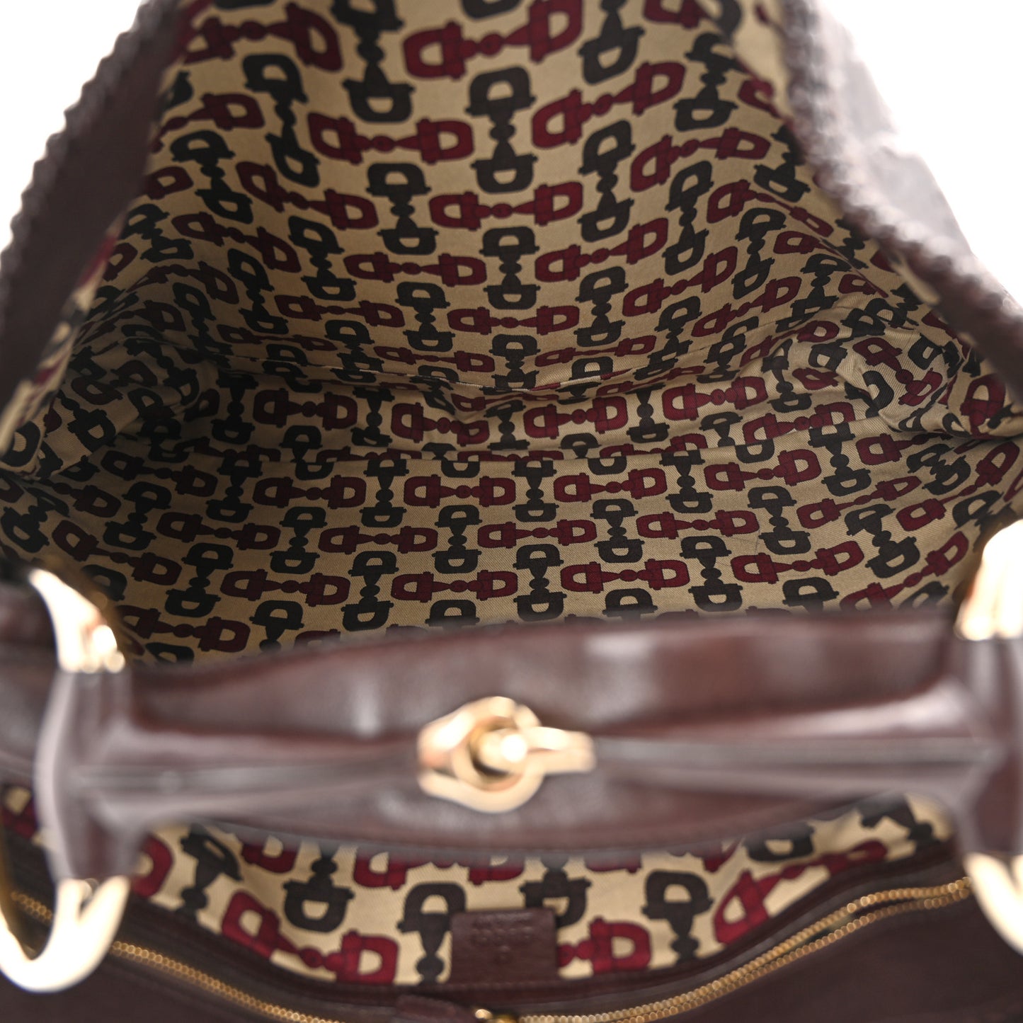 Guccissima Large Horsebit Chain Hobo Chocolate