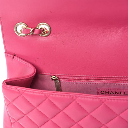 Chanel Lambskin Quilted Jumbo Mademoiselle Chic Flap Fuchsia 9 of 32