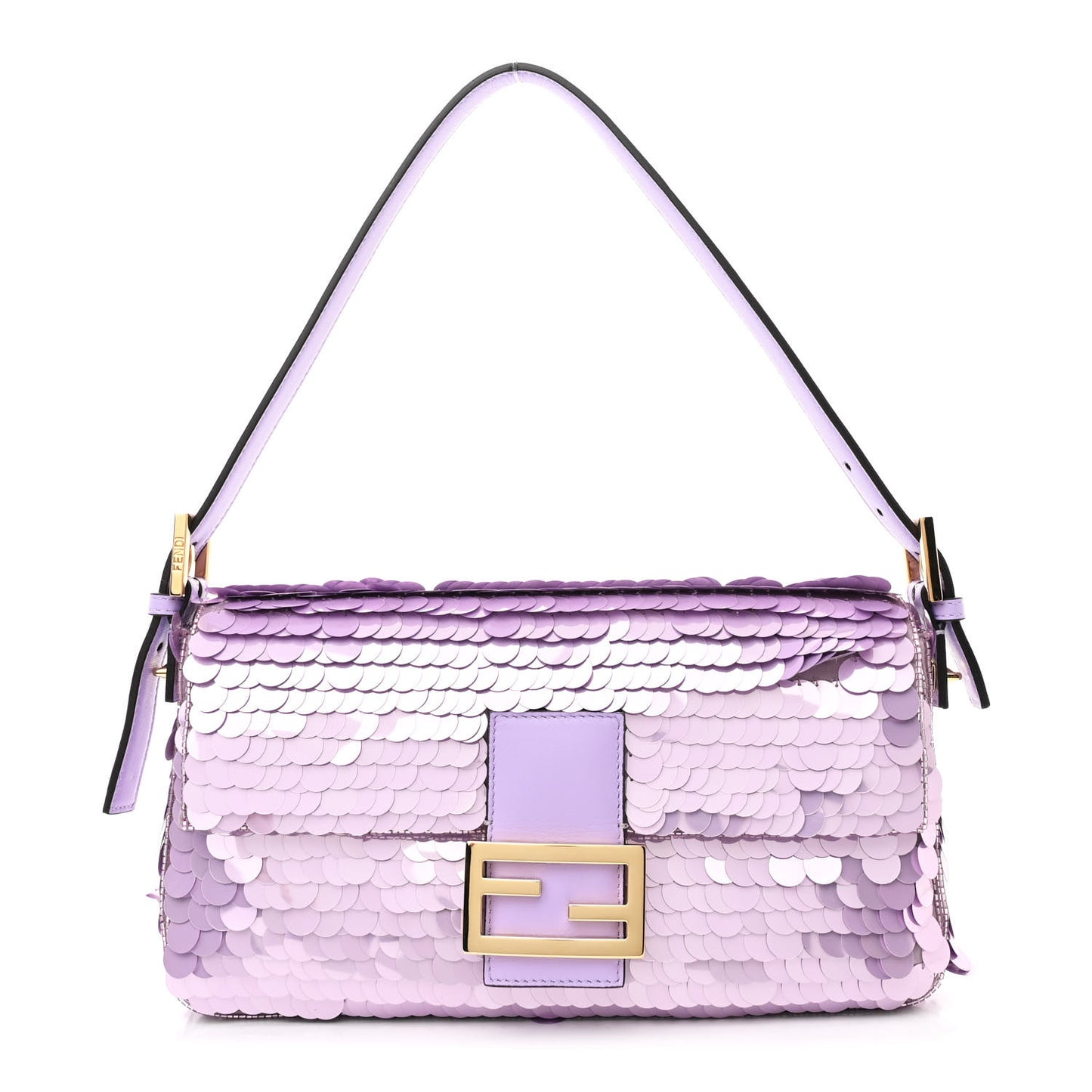 Satin Sequin Paillettes Shiny Nappa Baguette 1997 Lilla
