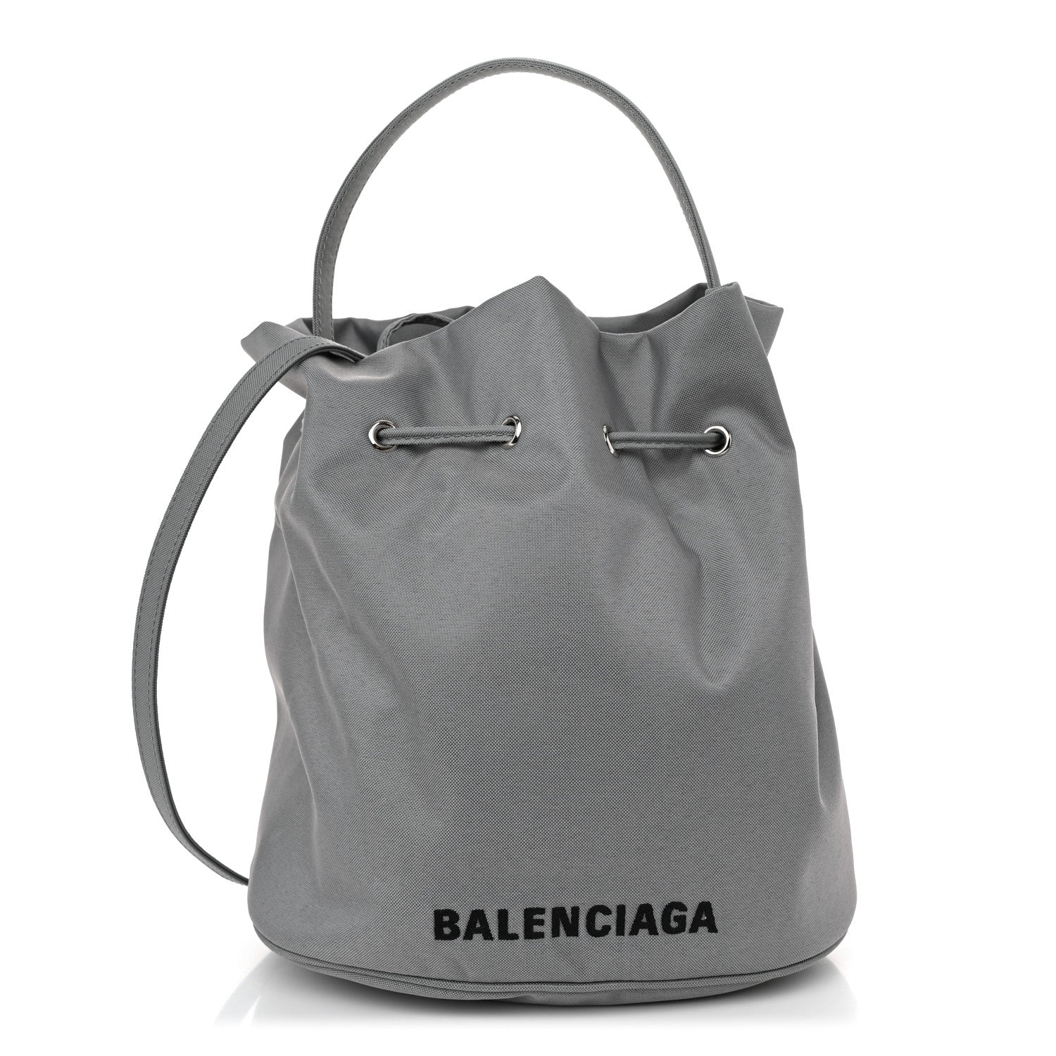 Balenciaga Nylon Wheel Logo Bucket Bag XS Gris Cendre 1 of 9