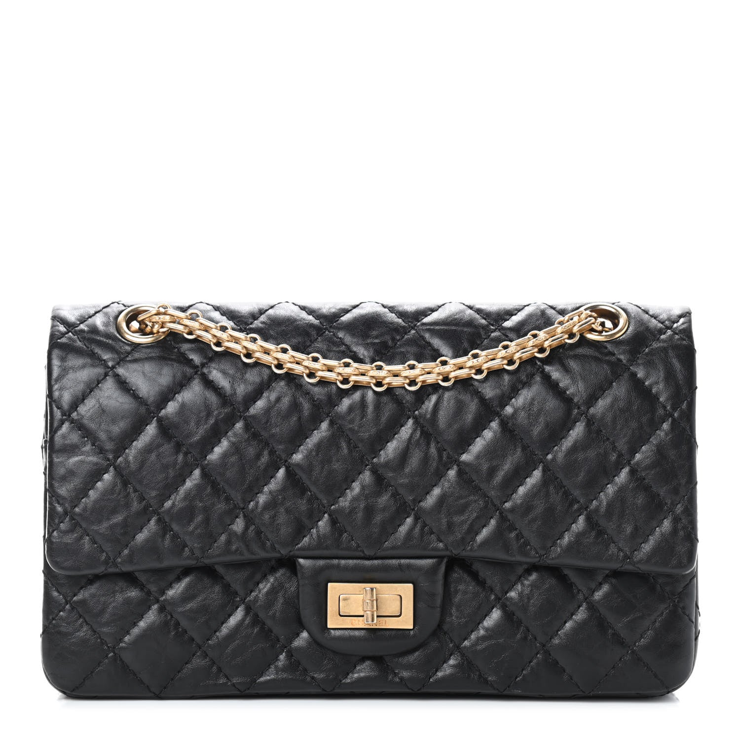 Chanel Aged Calfskin Quilted 2.55 Reissue 225 Flap Black 1 of 9