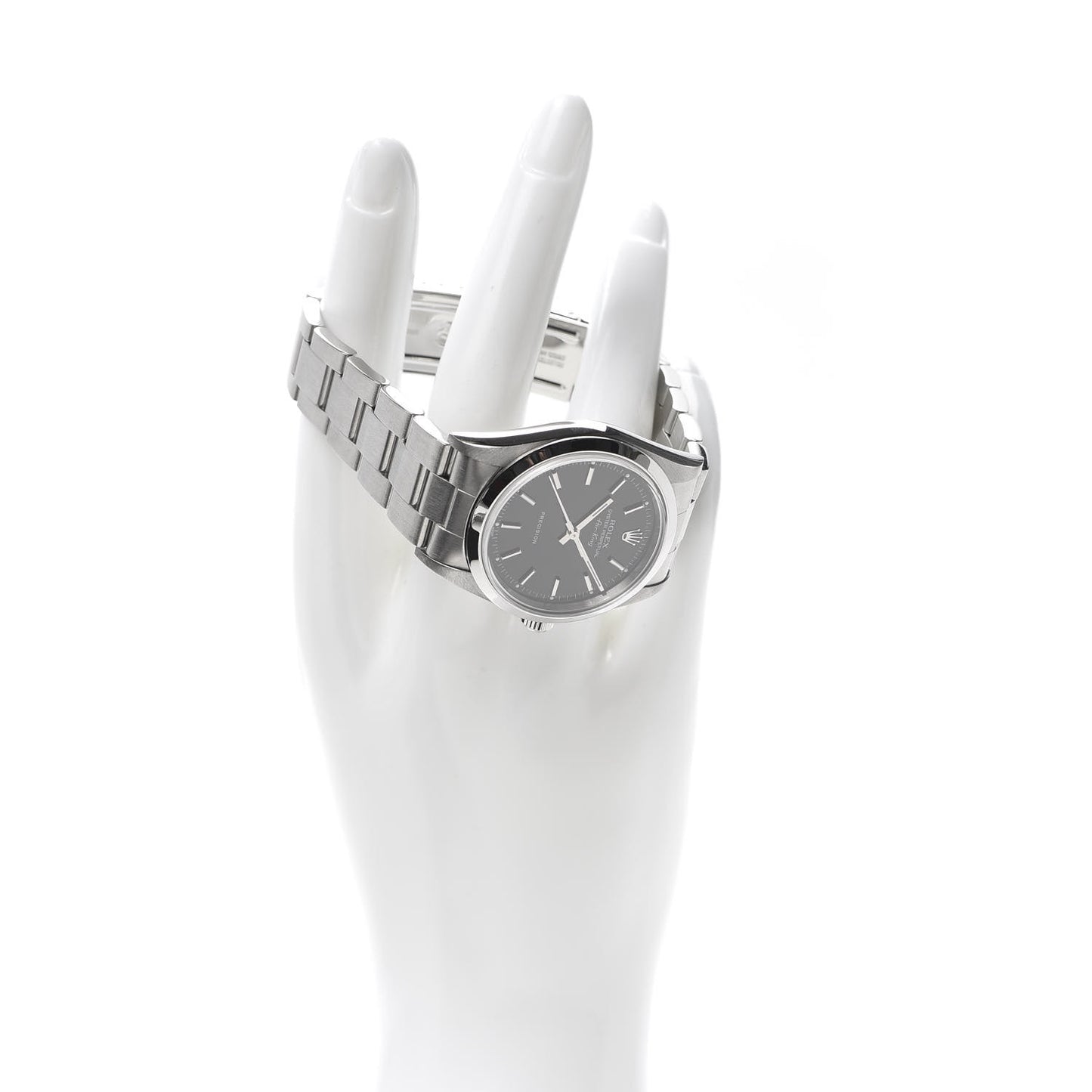 Stainless Steel 34mm Air-King Oyster Perpetual Precision Watch Black 14000