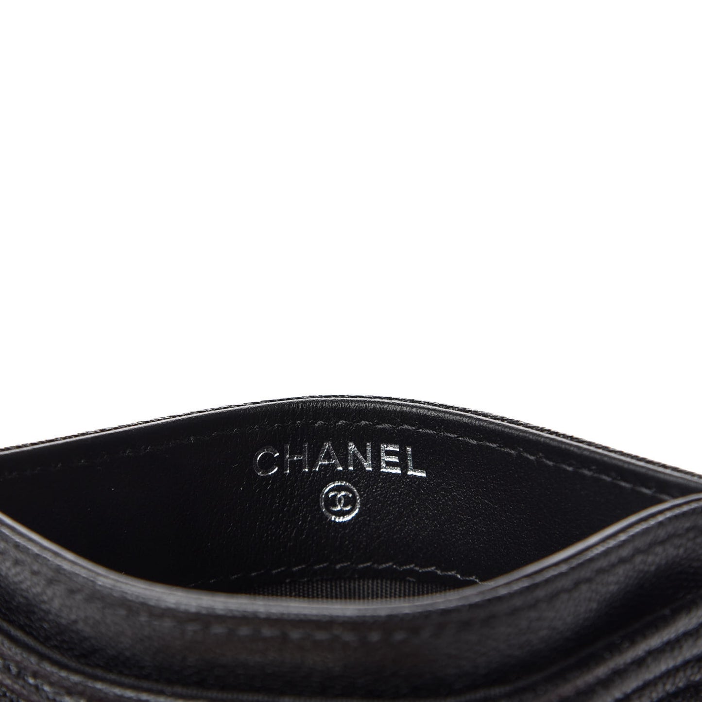 Caviar Quilted Boy Card Holder Black