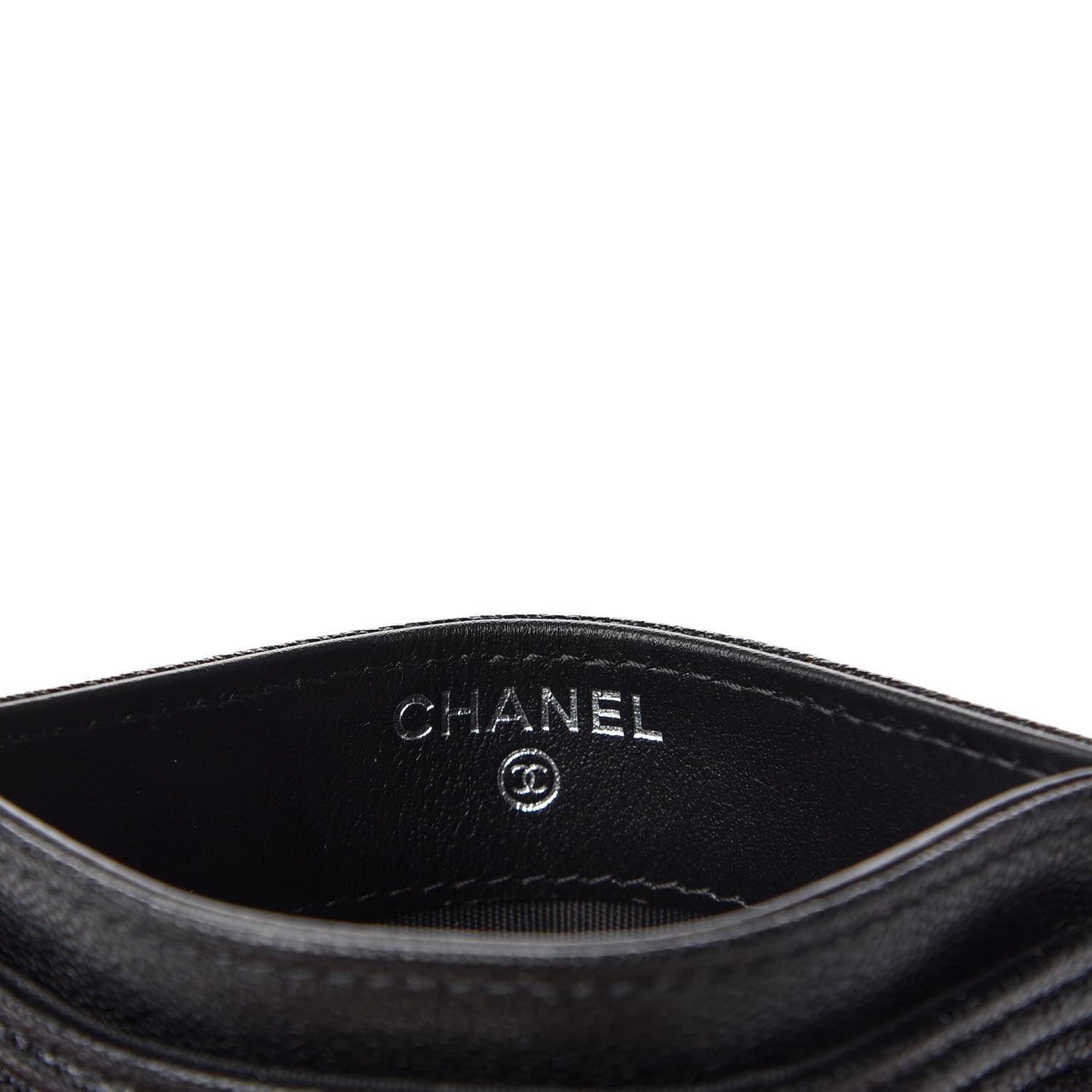 Chanel Caviar Quilted Boy Card Holder Black 7 of 10