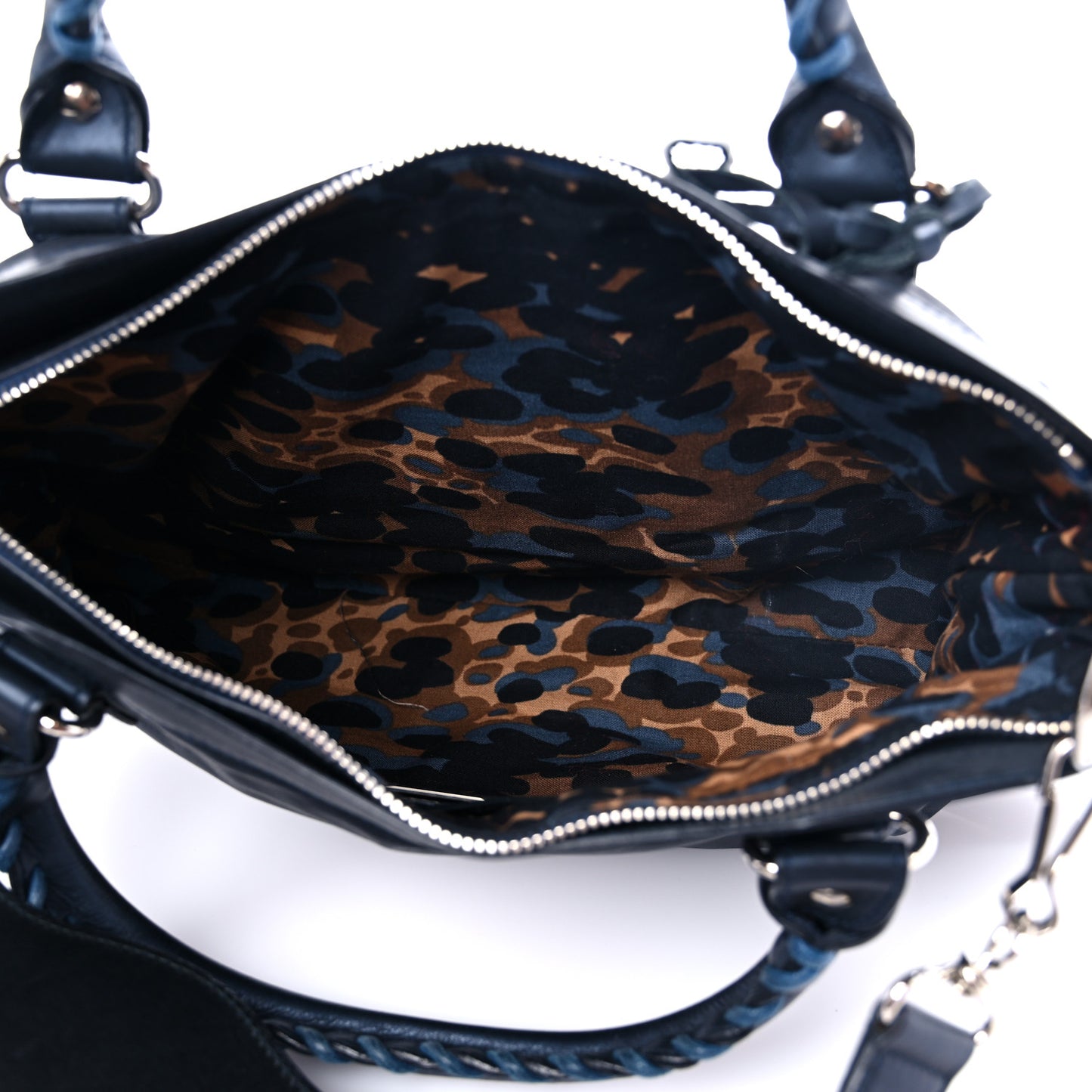 Iridescent Calfskin Classic Hardware First Bleu Mineral