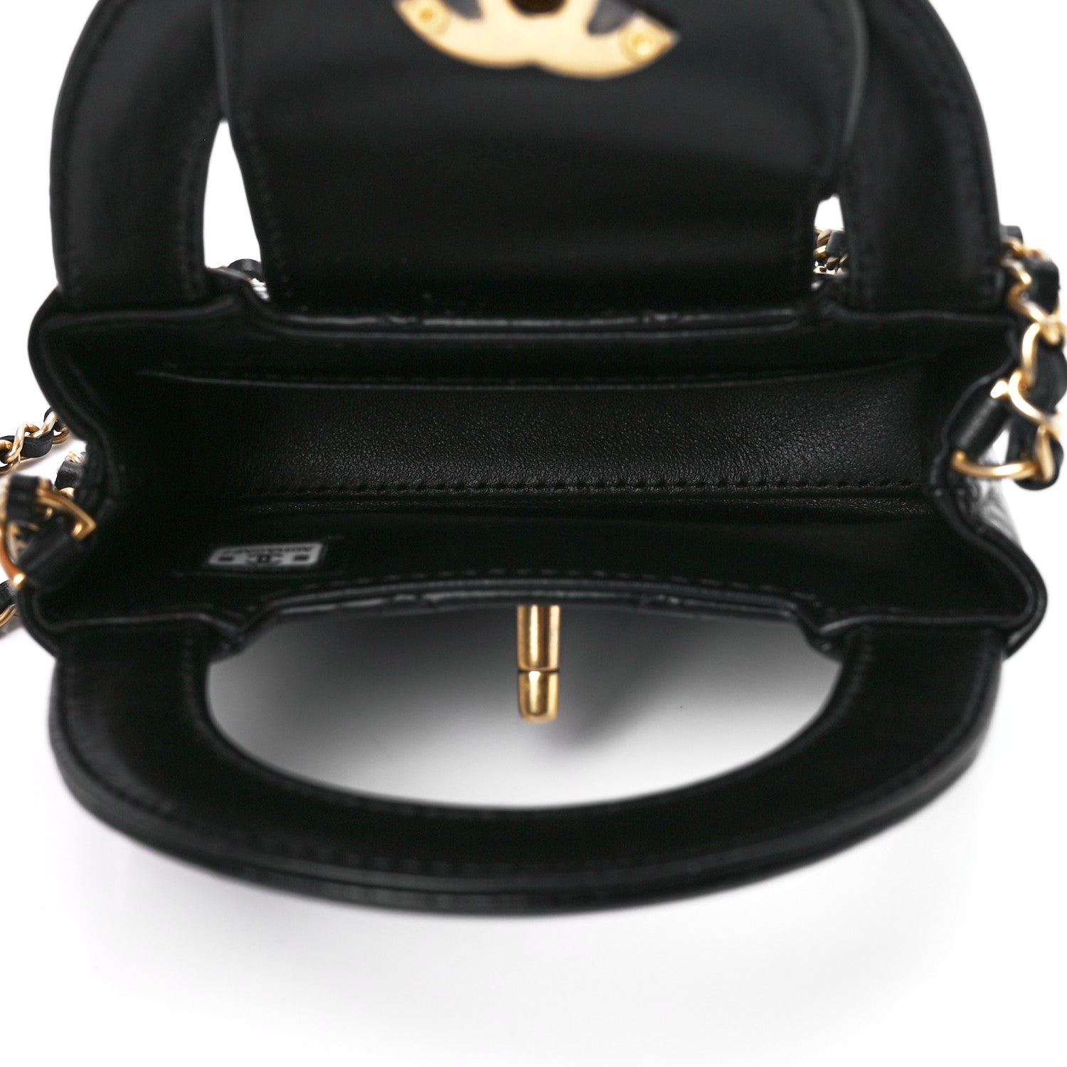 Chanel Shiny Aged Calfskin Quilted Mini Nano Kelly Shopper Black 5 of 12