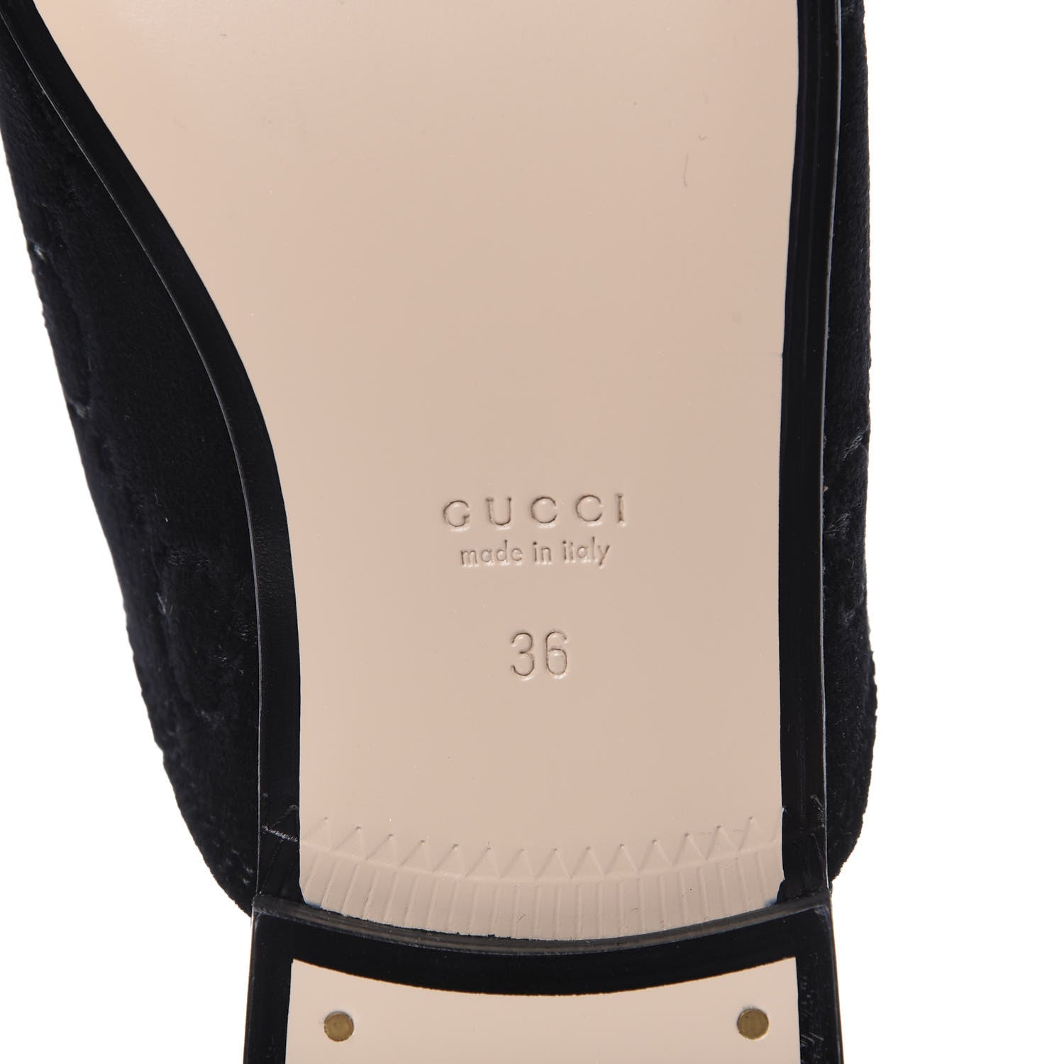 Gucci Velvet GG Monogram Womens Princetown Slippers 36 Black 8 of 11