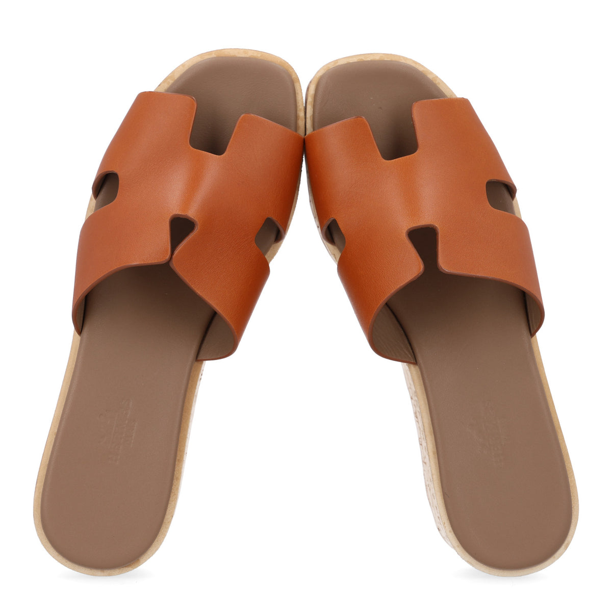 Calfskin Cork Eze 30 Sandals 37 Marron Glaise