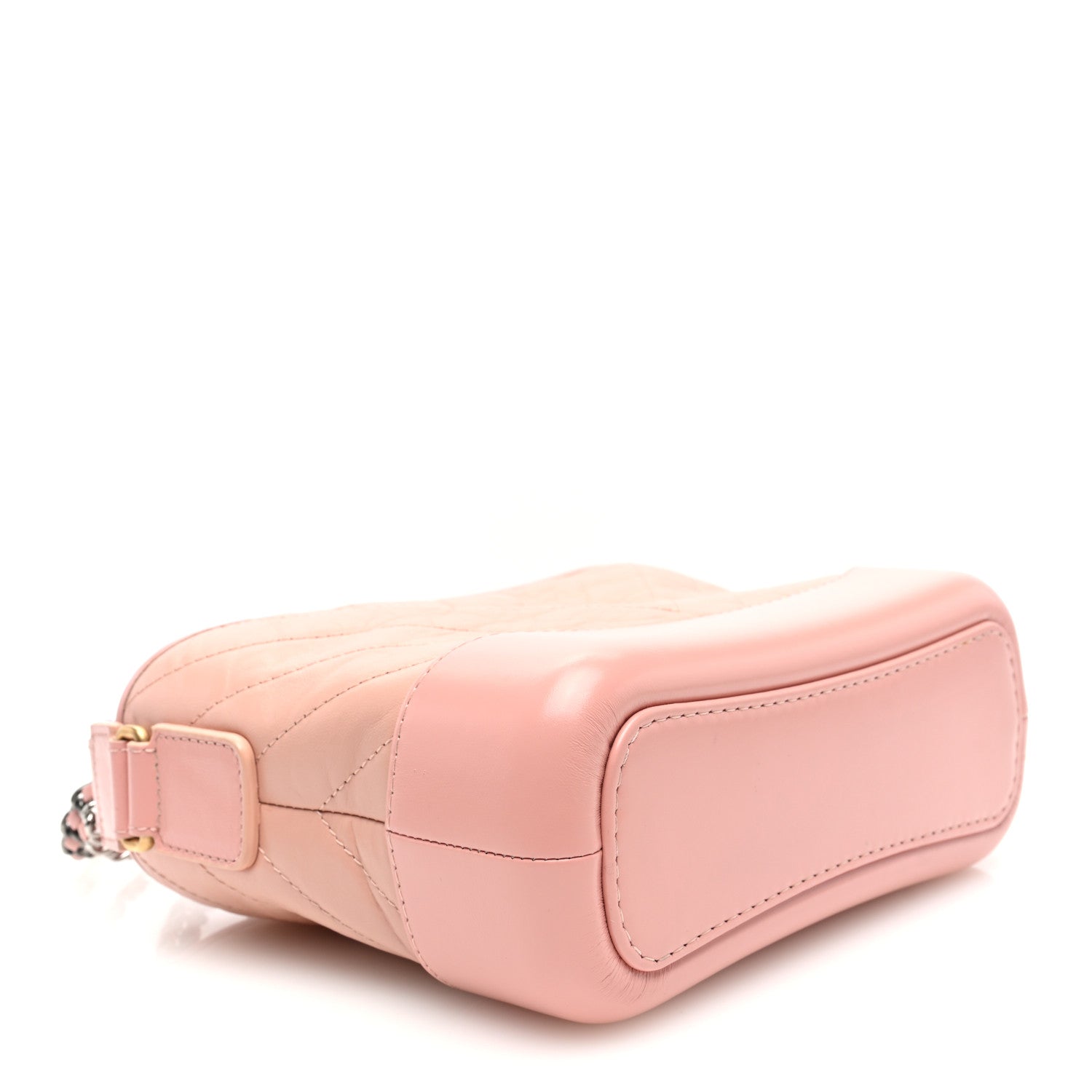 Chanel Aged Calfskin Chevron Quilted Small Gabrielle Hobo Pink 4 of 10