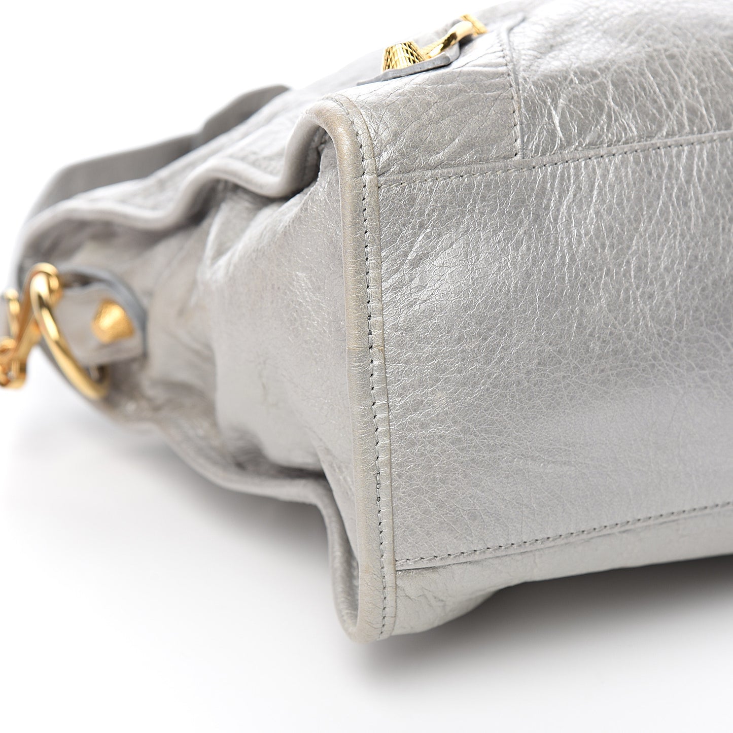 Agneau Giant 12 Gold Hardware City Gris Aluminum