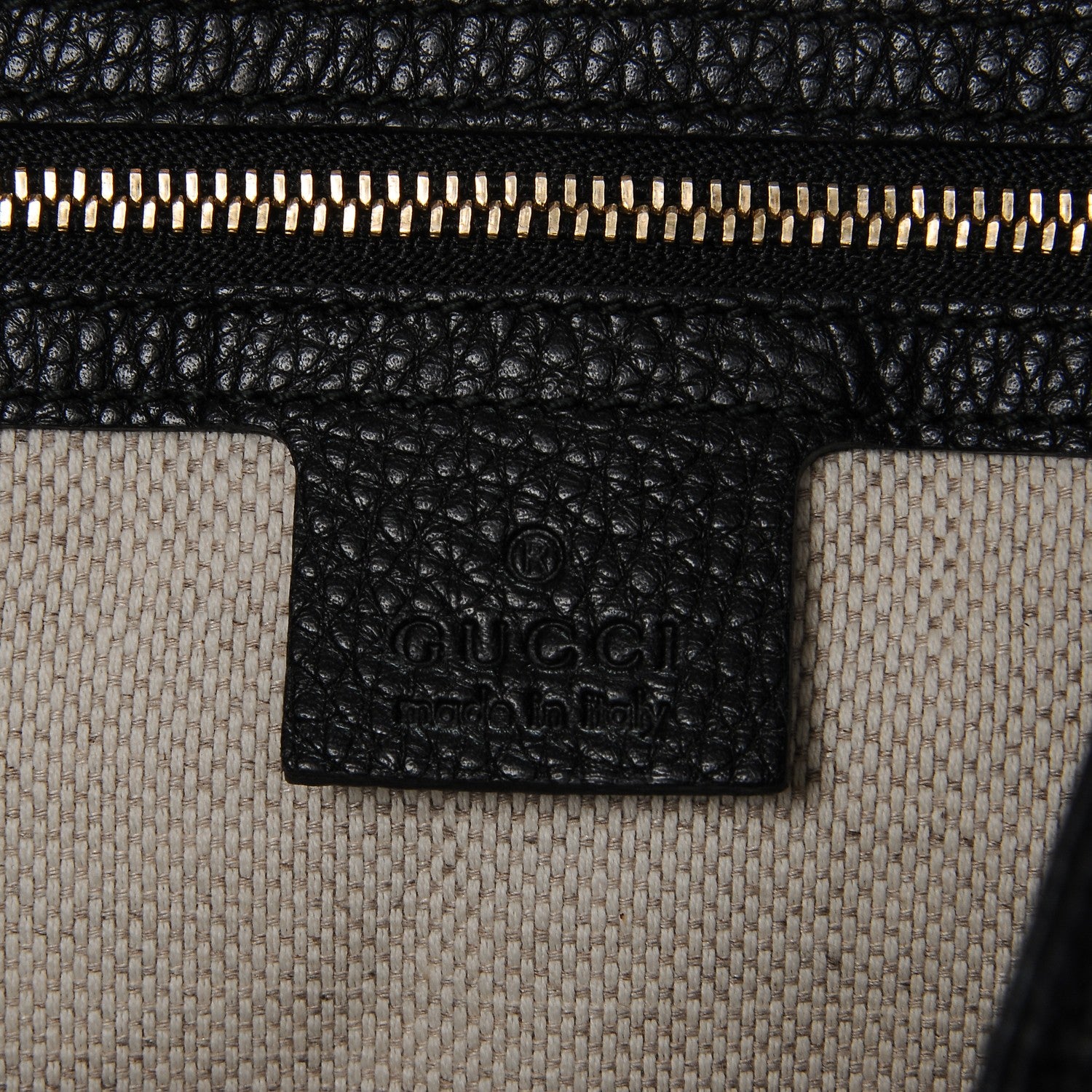 Gucci Pebbled Calfskin Medium Soho Shoulder Bag Black 6 of 7