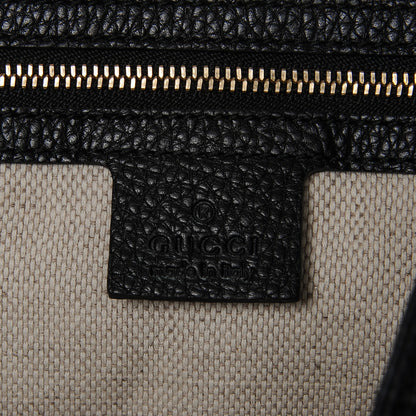 Gucci Pebbled Calfskin Medium Soho Shoulder Bag Black 6 of 7