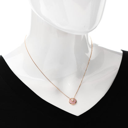 Cartier 18K Pink Gold Diamond Pink Opal XS Amulette de Cartier Pendant Necklace 2 of 6