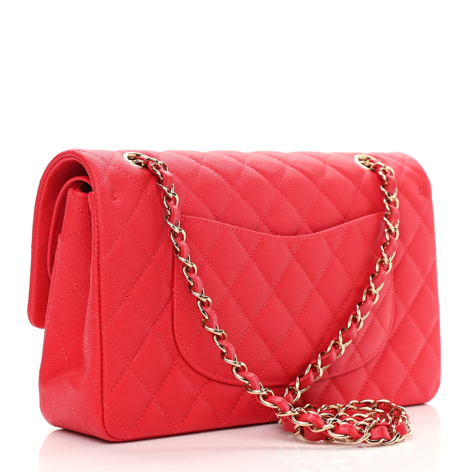 Chanel Caviar Quilted Medium Double Flap Red 3 of 9