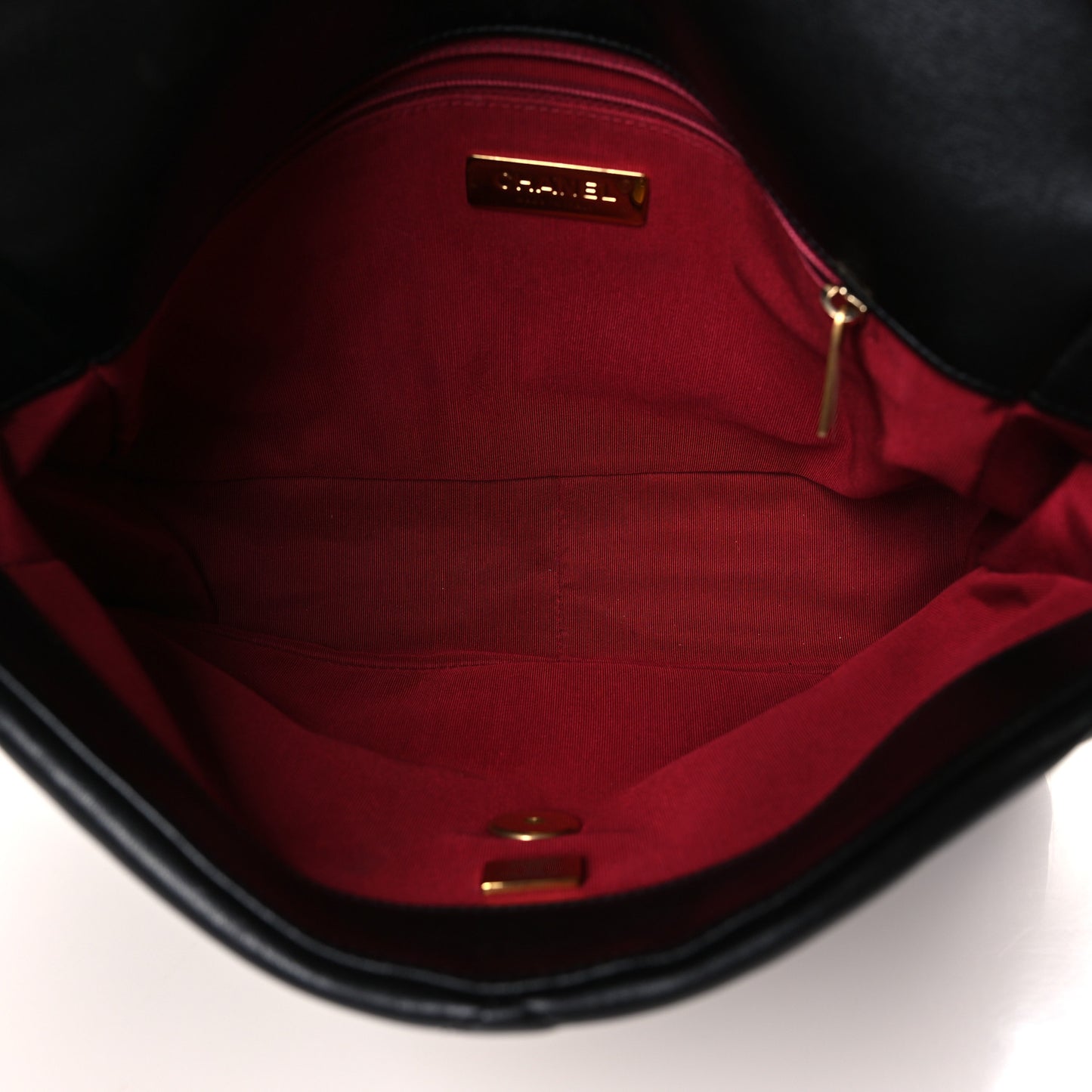 Lambskin Quilted Large Chanel 19 Flap Black