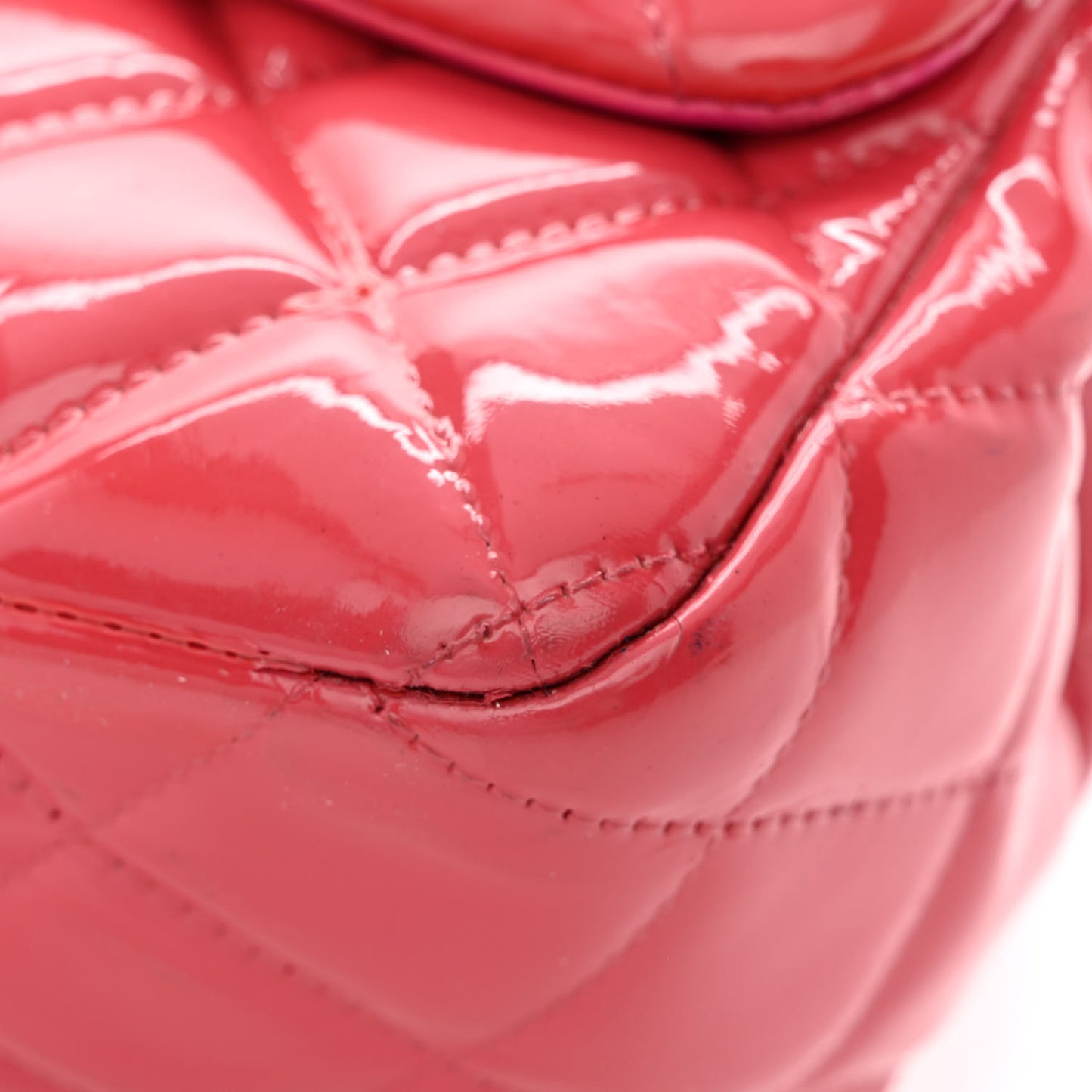 Patent Quilted Jumbo Double Flap Pink