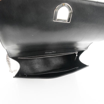 Christian Dior Lambskin Python Large Diorama Flap Bag Black White 5 of 8