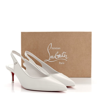 Christian Louboutin Nappa Sporty Kate Slingback 55 Pumps 36 White 9 of 9
