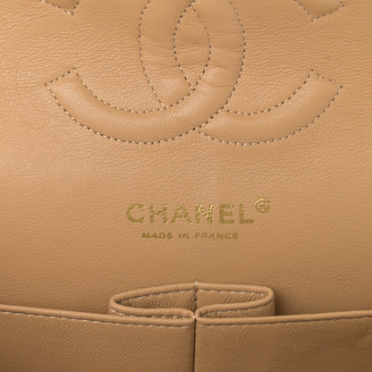 Chanel Tweed Quilted Medium Double Flap Beige Multicolor 6 of 13