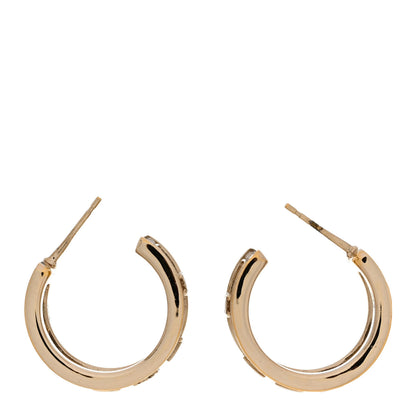 Chanel Metal Crystal Bow-tiful CC Hoop Earrings Gold 3 of 5