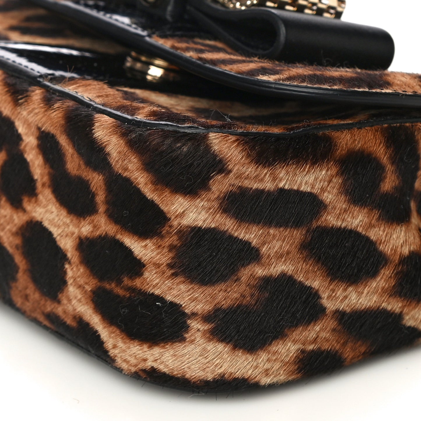 Calf Hair Leopard Print Mini Sweety Charity Crossbody Bag